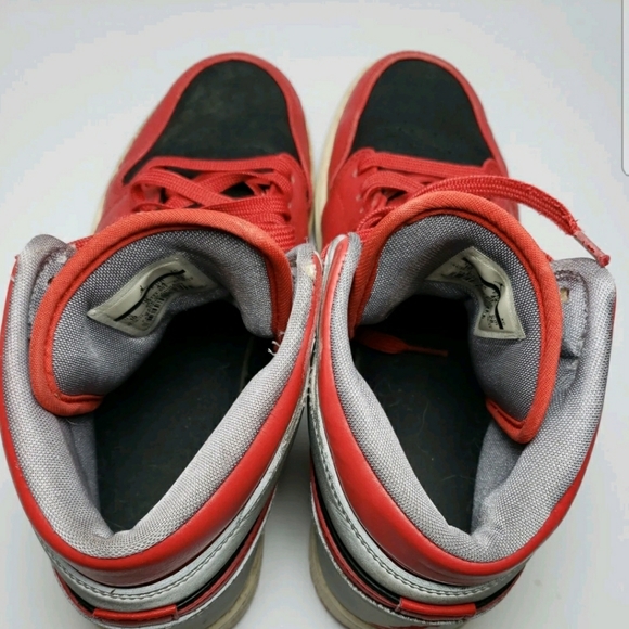 Nike Air Jordan 1 Mid Men’s Athletic Shoes Size 10 Fire Red Cement 554724-603 main image 11